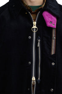 BARBOUR X PAUL SMITH CORD BEAUFORT JACKET DARK NAVY Barbour Michael Stewart Menswear  Jackets