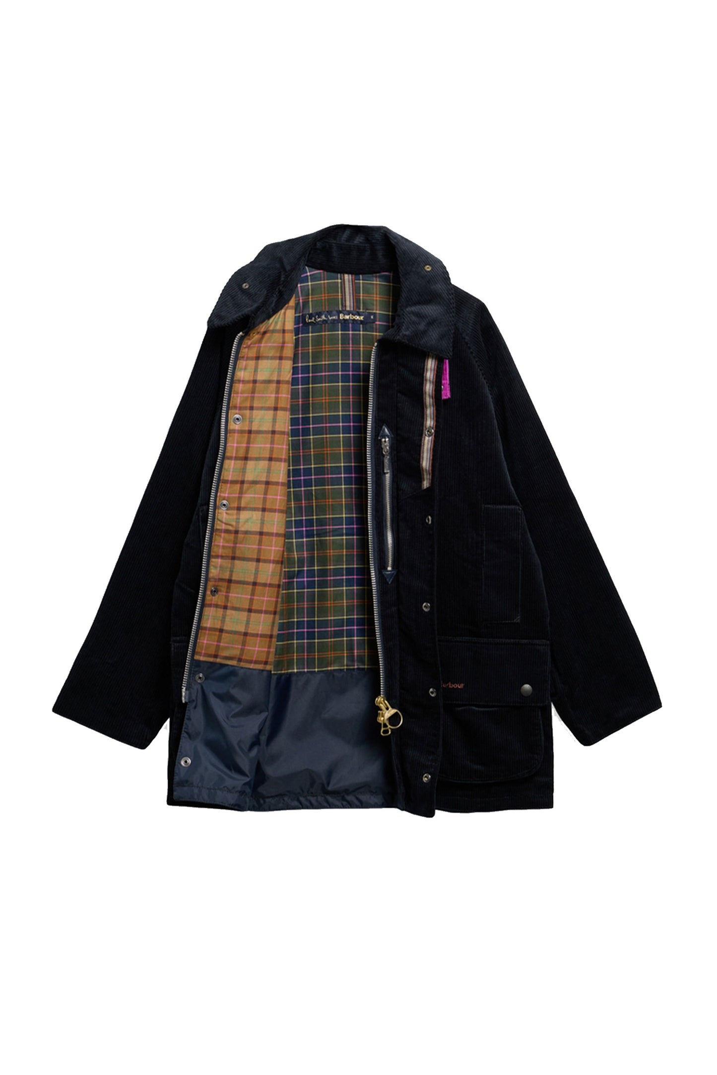 BARBOUR X PAUL SMITH CORD BEAUFORT JACKET DARK NAVY Barbour Michael Stewart Menswear  Jackets