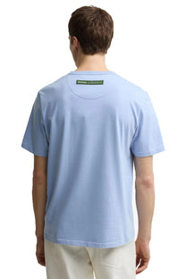 BARBOUR X PAUL SMITH FISHING JACKET T-SHIRT MID BLUE Barbour