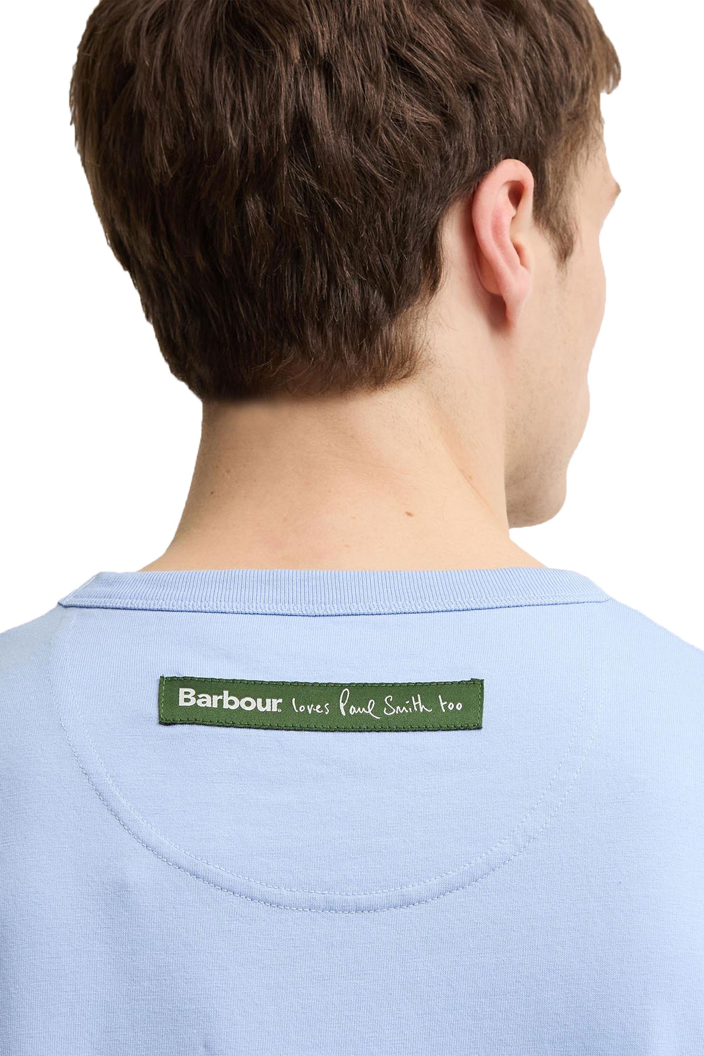 BARBOUR X PAUL SMITH FISHING JACKET T-SHIRT MID BLUE