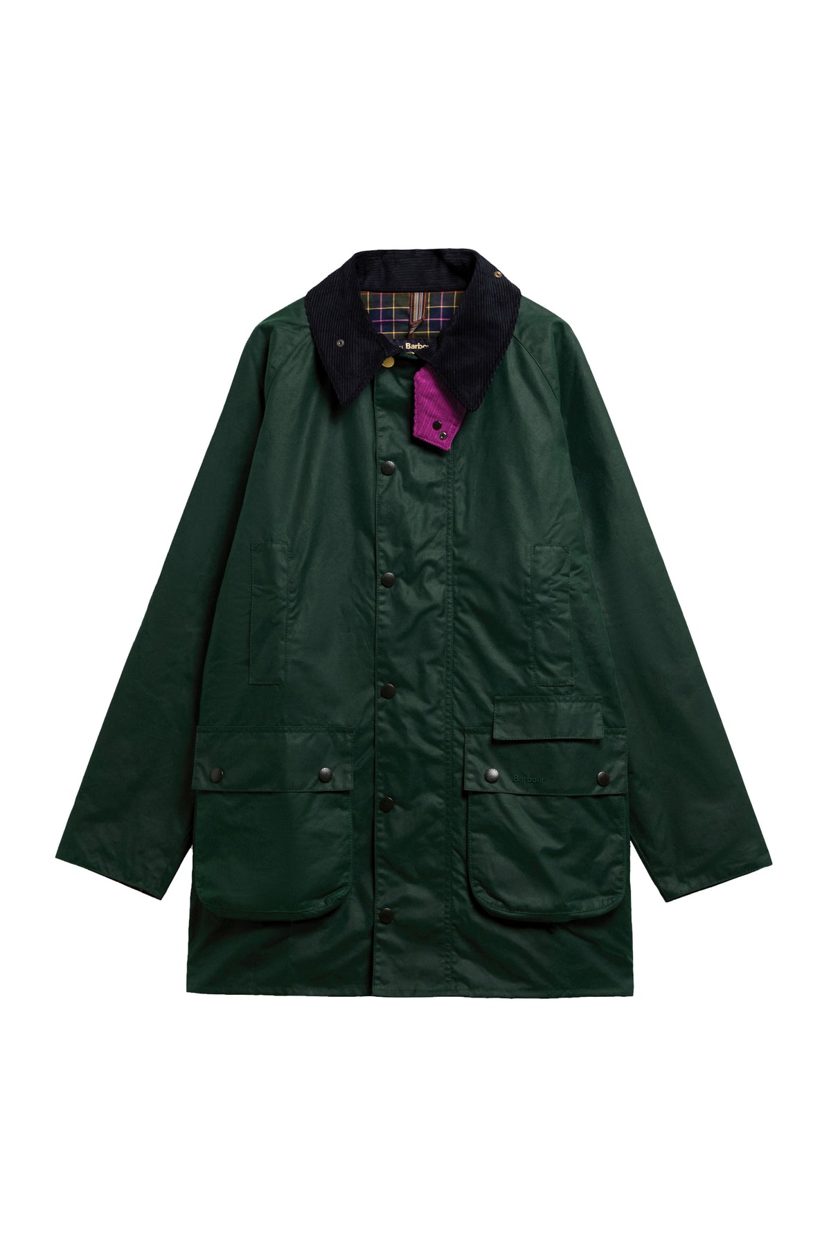 BARBOUR X PAUL SMITH GAMEFAIR WAX JACKET BOTTLE GREEN Barbour Michael Stewart Menswear  Jackets