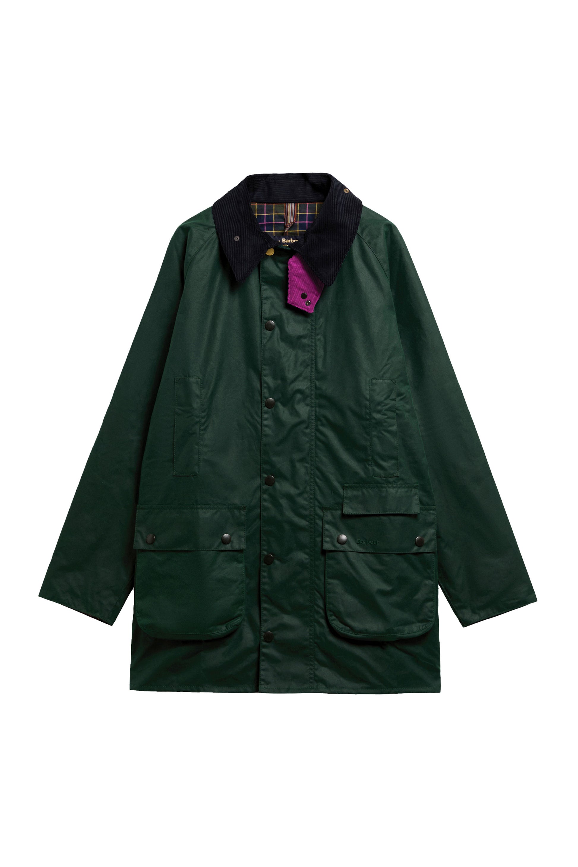 BARBOUR X PAUL SMITH GAMEFAIR WAX JACKET BOTTLE GREEN Barbour Michael Stewart Menswear  Jackets