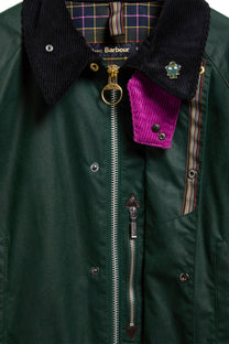 BARBOUR X PAUL SMITH GAMEFAIR WAX JACKET BOTTLE GREEN Barbour Michael Stewart Menswear  Jackets