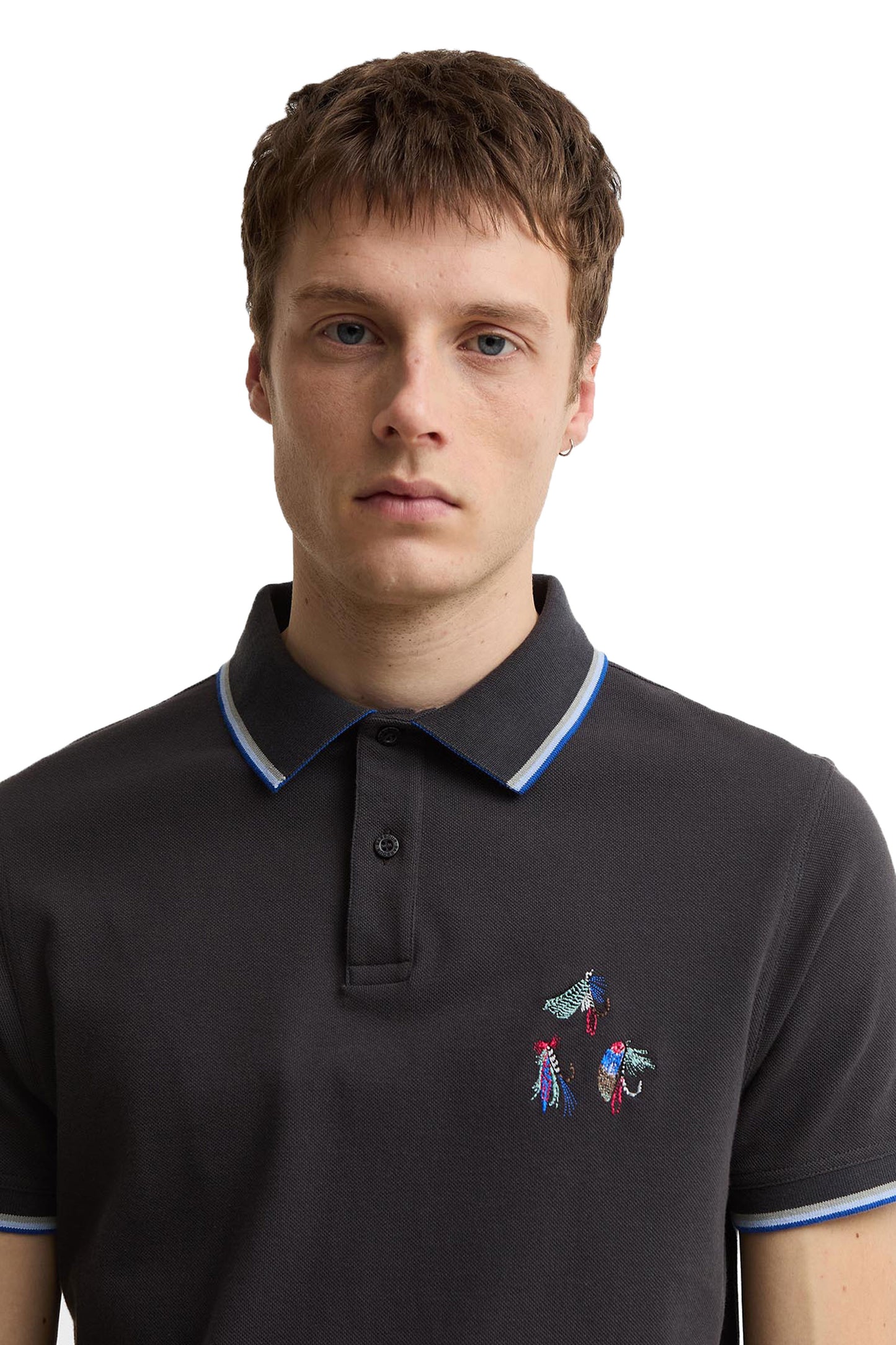 BARBOUR X PAUL SMITH LURE POLO DARK NAVY