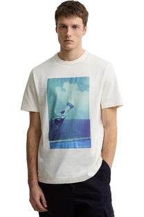 BARBOUR X PAUL SMITH SCOOP T-SHIRT WHISPER WHITE Barbour