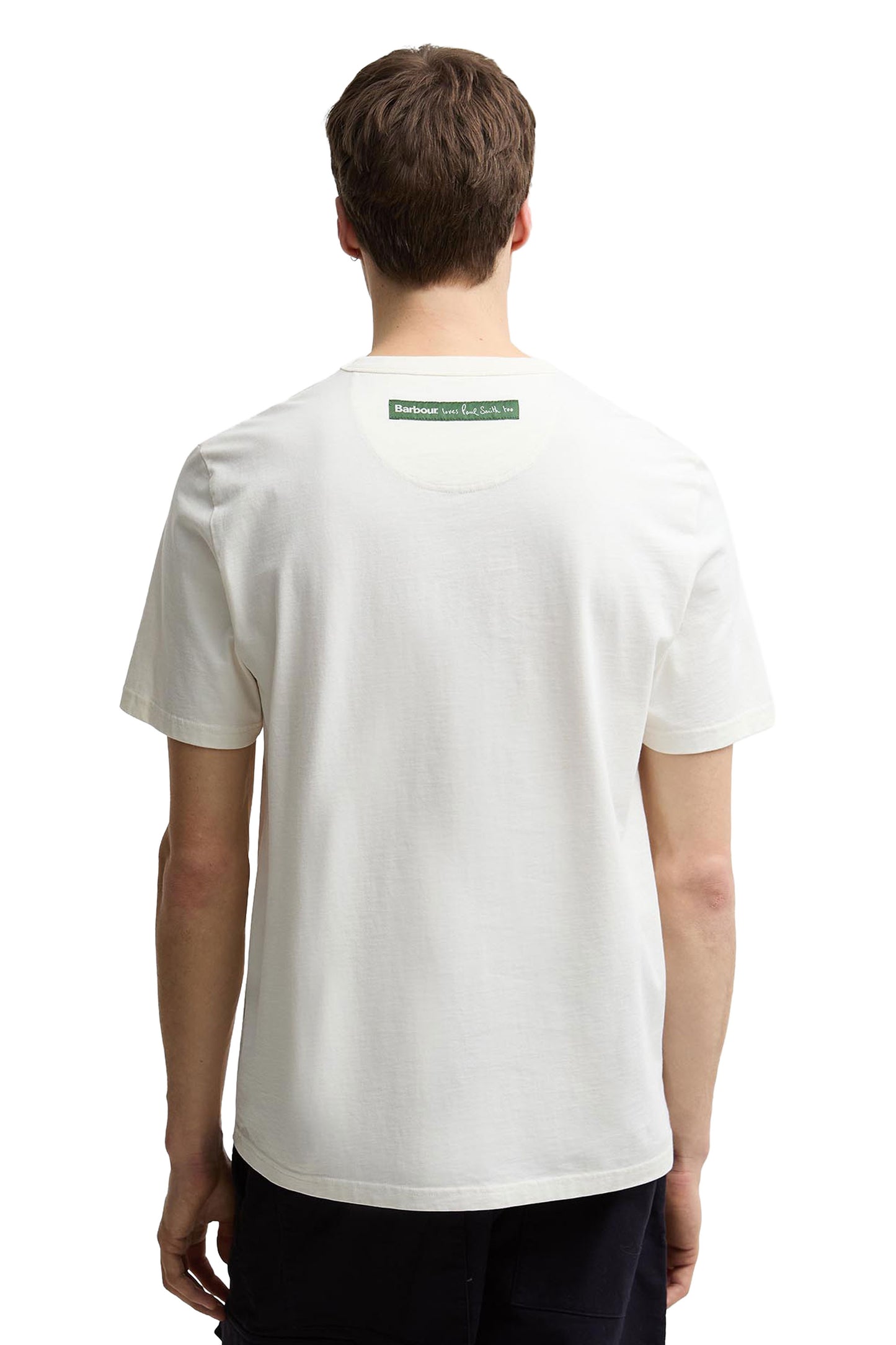BARBOUR X PAUL SMITH SCOOP T-SHIRT WHISPER WHITE