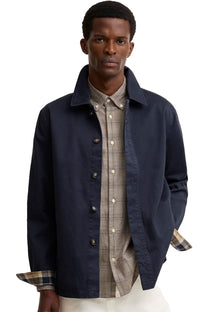 BARBOUR YORKLANE OVERSHIRT DARK NAVY Barbour Michael Stewart Menswear  Shirts