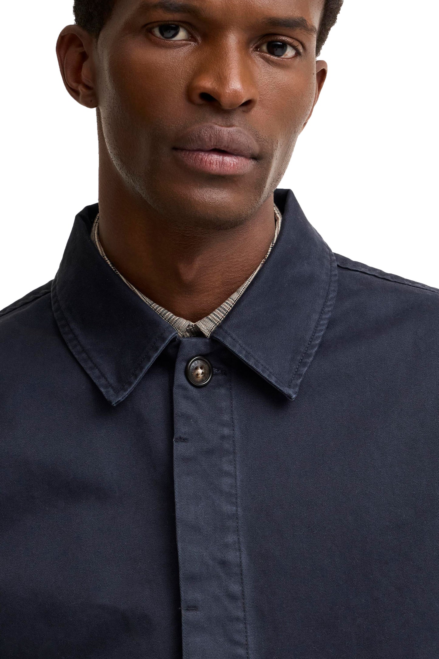 BARBOUR YORKLANE OVERSHIRT DARK NAVY Barbour Michael Stewart Menswear  Shirts