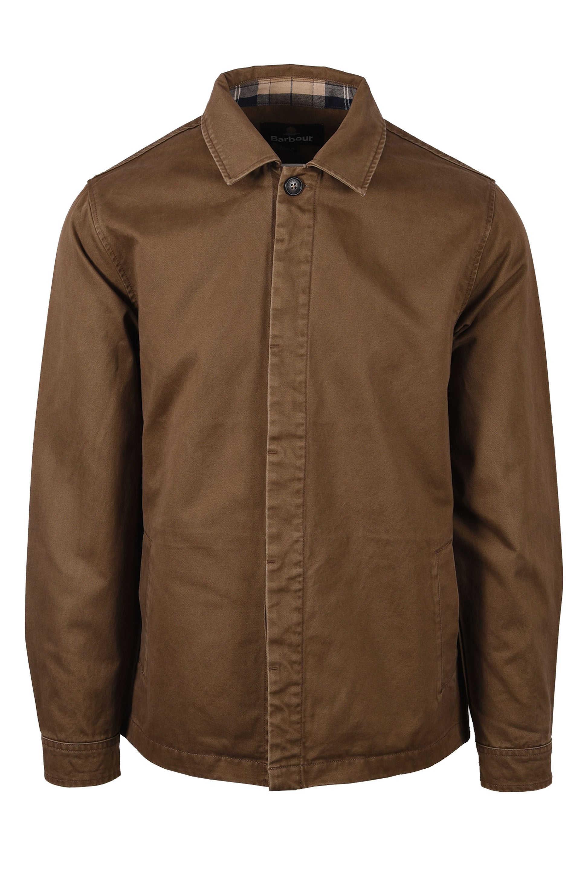 BARBOUR YORKLANE OVERSHIRT DARK SAND Barbour Michael Stewart Menswear  Shirts