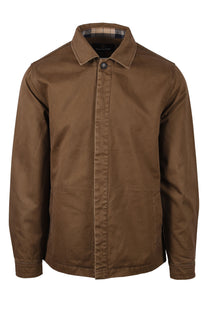 BARBOUR YORKLANE OVERSHIRT DARK SAND Barbour Michael Stewart Menswear  Shirts