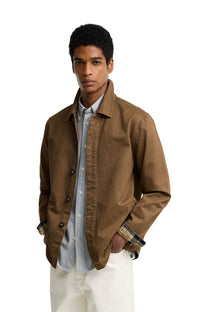 BARBOUR YORKLANE OVERSHIRT DARK SAND Barbour Michael Stewart Menswear  Shirts