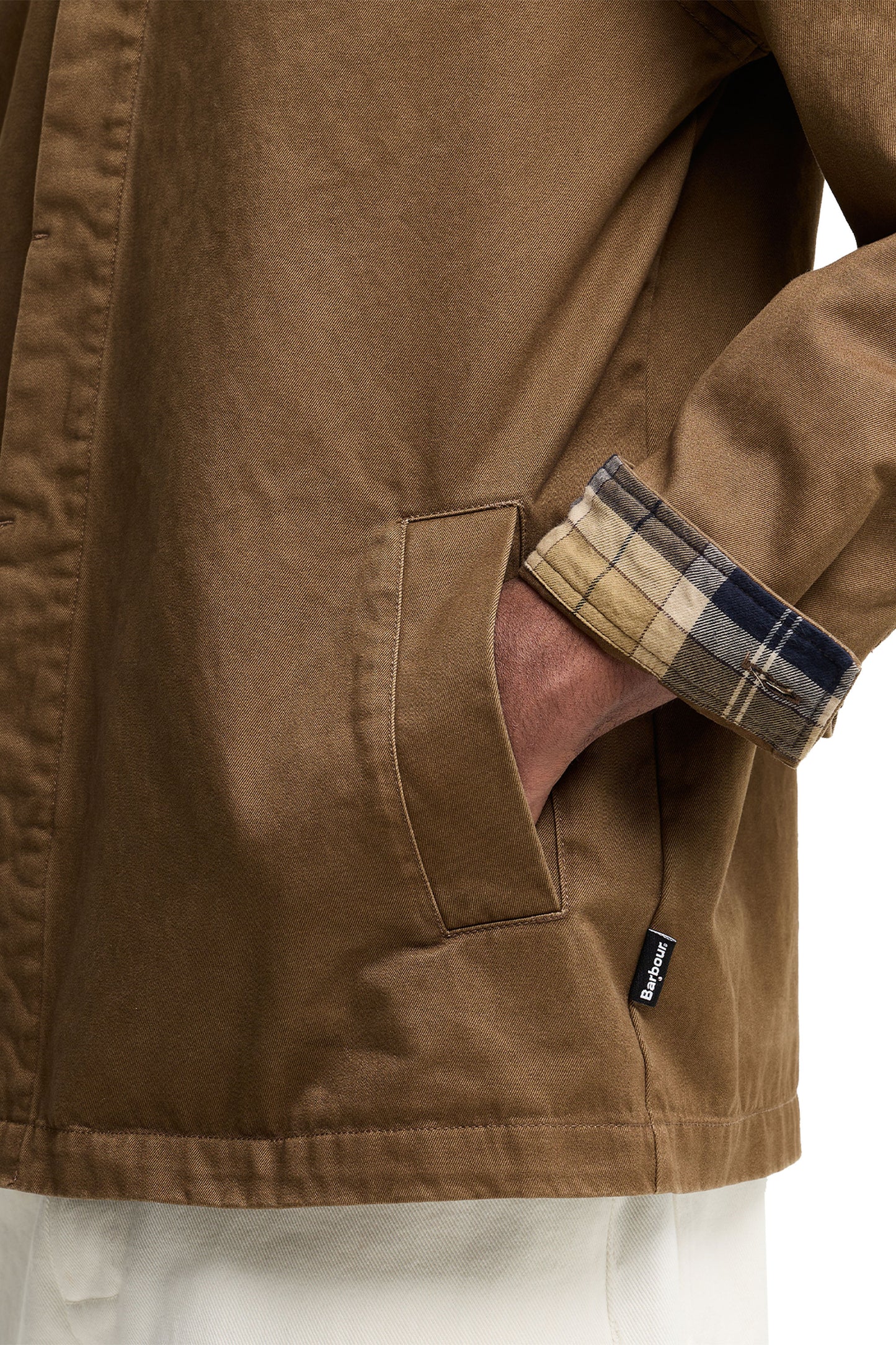 BARBOUR YORKLANE OVERSHIRT DARK SAND Barbour Michael Stewart Menswear  Shirts
