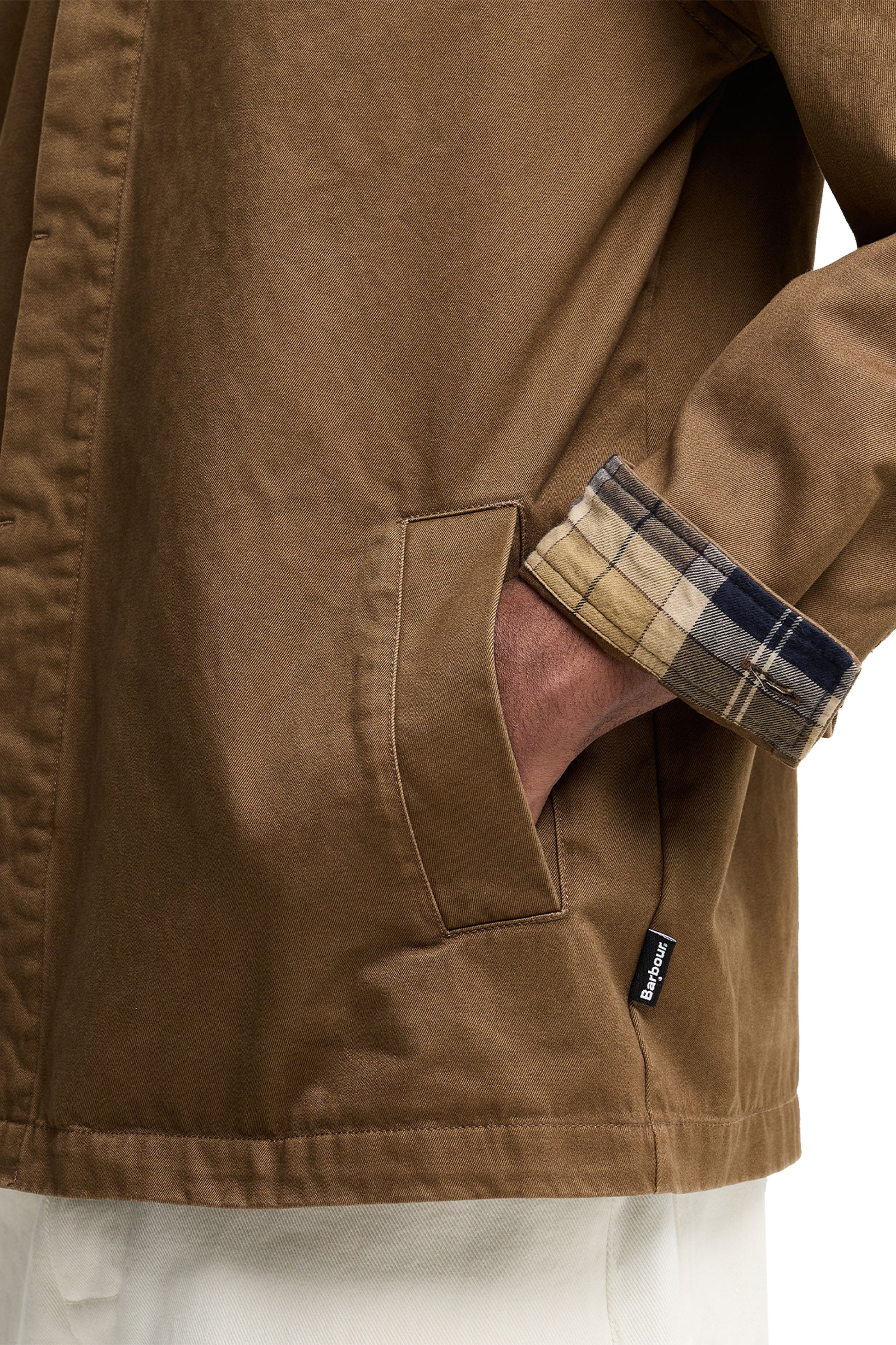BARBOUR YORKLANE OVERSHIRT DARK SAND Barbour Michael Stewart Menswear  Shirts