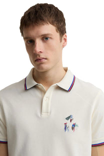 BARBOUR X PAUL SMITH LURE POLO WHISPER WHITE Barbour