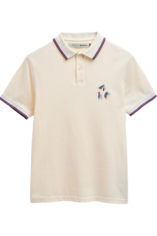 BARBOUR X PAUL SMITH LURE POLO WHISPER WHITE