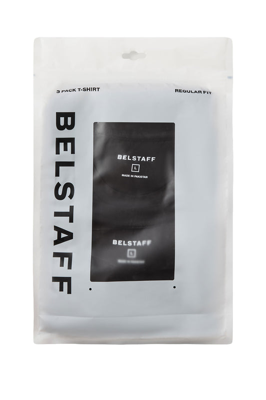 BELSTAFF 3 PACK T-SHIRT BLACK Belstaff Michael Stewart Menswear  T-Shirts