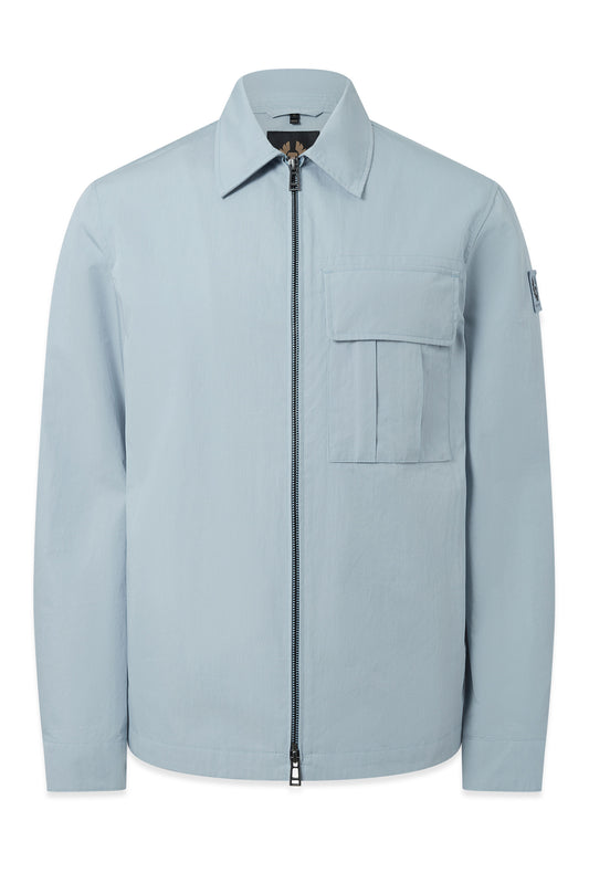 BELSTAFF CARGO OVERSHIRT MIST BLUE Belstaff Michael Stewart Menswear  Shirts