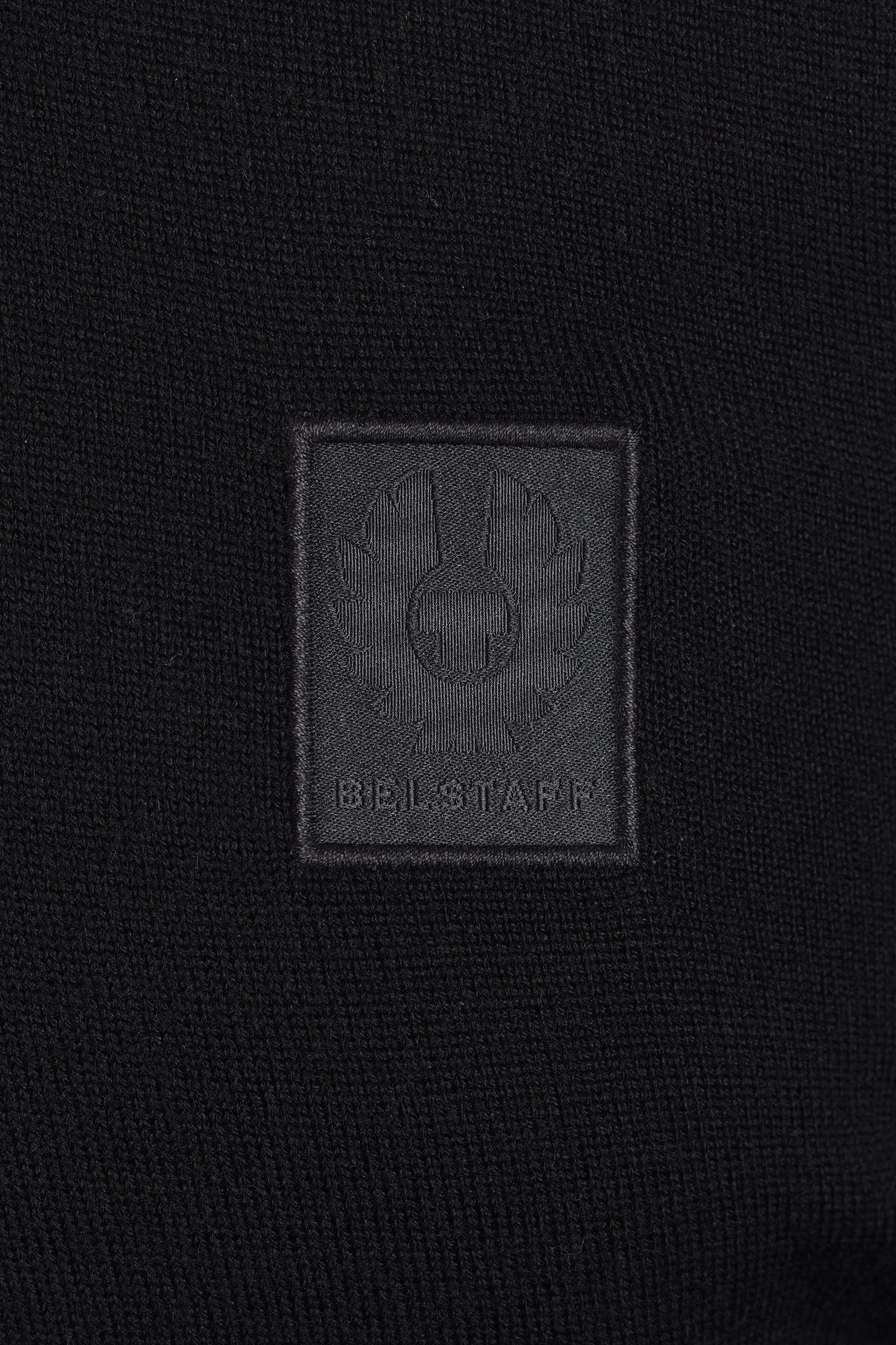 BELSTAFF COLDEN MERINO QUARTER ZIP BLACK Belstaff Michael Stewart Menswear  Knitwear