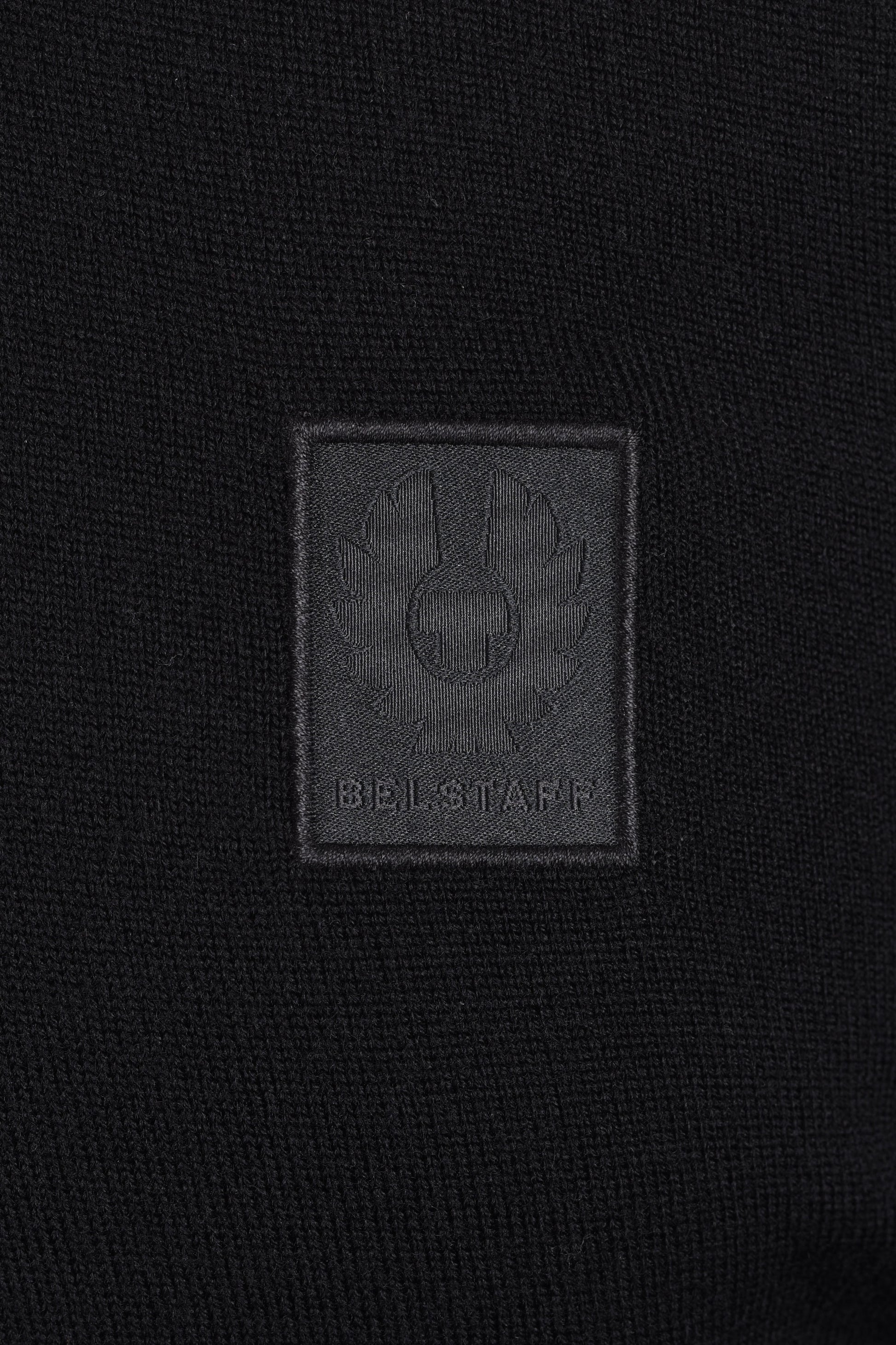 BELSTAFF COLDEN MERINO QUARTER ZIP BLACK Belstaff Michael Stewart Menswear  Knitwear
