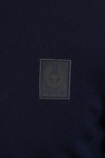 BELSTAFF COLDEN MERINO QUARTER ZIP DARK INK Belstaff Michael Stewart Menswear  Knitwear