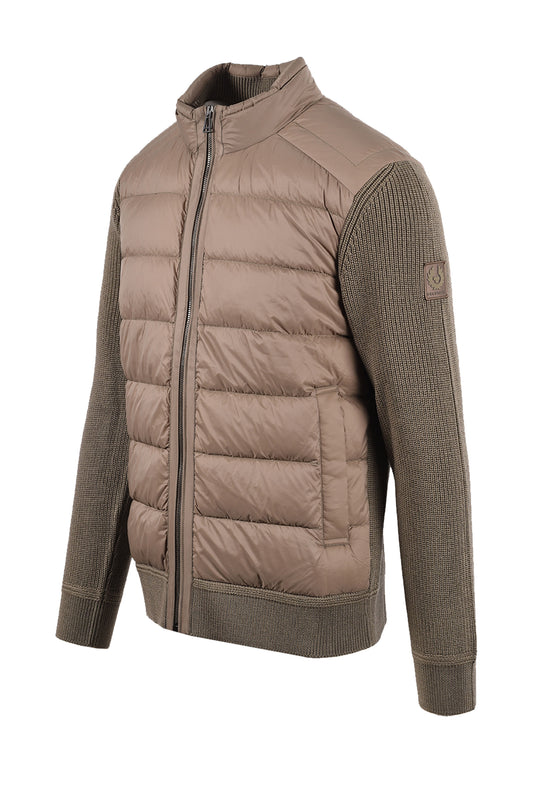 BELSTAFF COMPOUND CARDIGAN JACKET KHAKI GREEN Belstaff Michael Stewart Menswear  Jackets