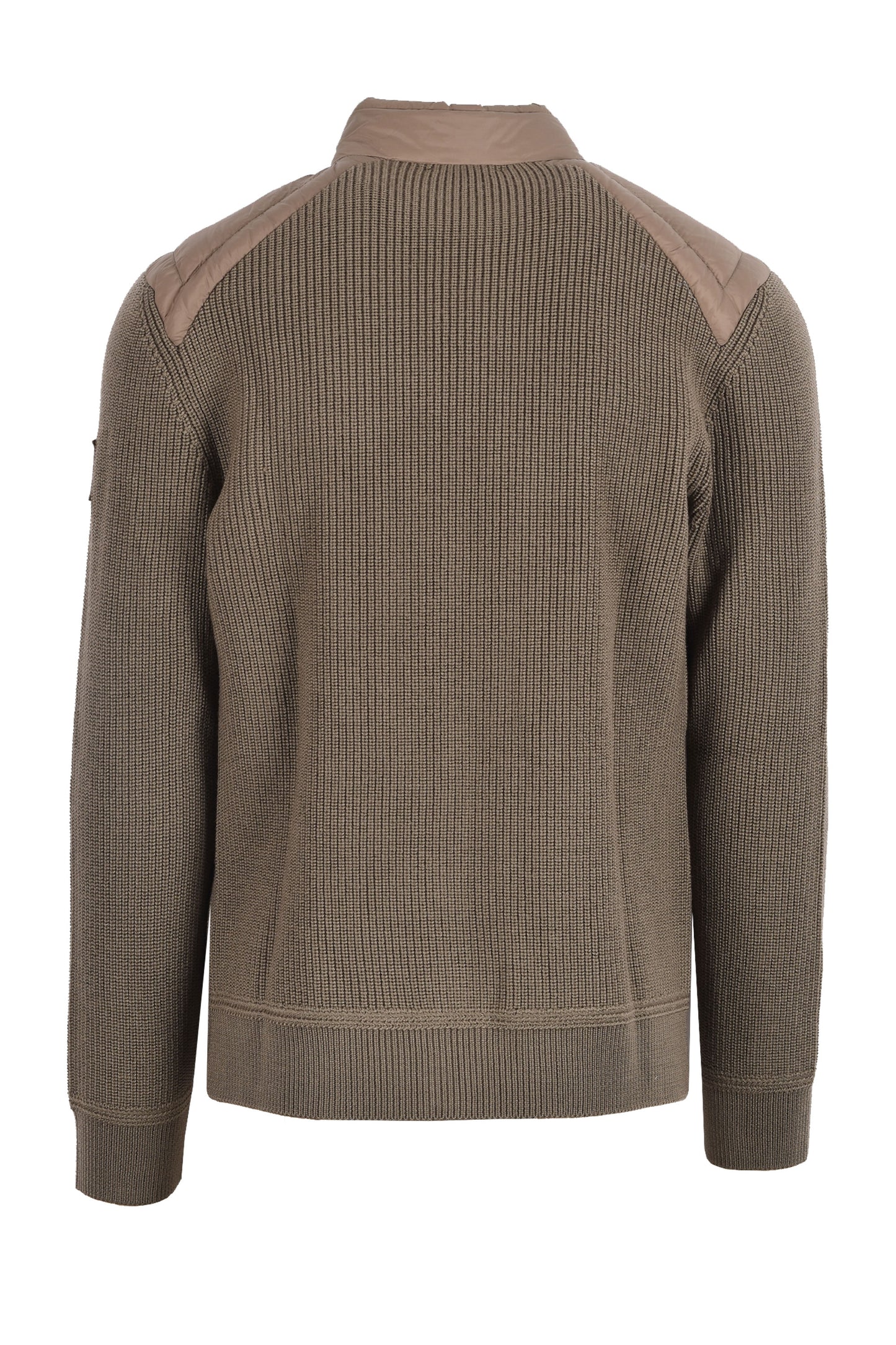 BELSTAFF COMPOUND CARDIGAN JACKET KHAKI GREEN Belstaff Michael Stewart Menswear  Jackets