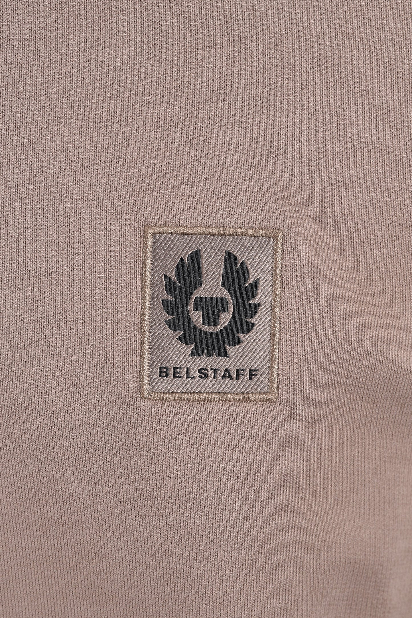 BELSTAFF HALF ZIP SWEATSHIRT DUSTY TAUPE Belstaff Michael Stewart Menswear  Knitwear