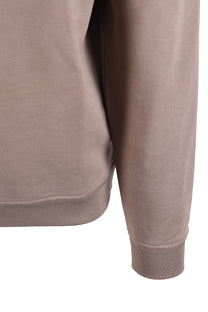 BELSTAFF HALF ZIP SWEATSHIRT DUSTY TAUPE Belstaff Michael Stewart Menswear  Knitwear