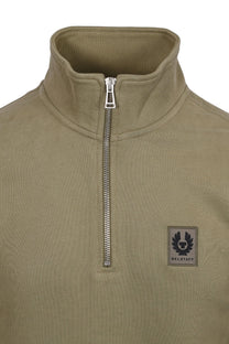 BELSTAFF HALF ZIP SWEATSHIRT FATIGUE GREEN Belstaff
