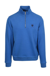 BELSTAFF HALF ZIP SWEATSHIRT MARINE BLUE Belstaff