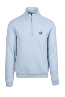 BELSTAFF HALF ZIP SWEATSHIRT SKY BLUE Belstaff