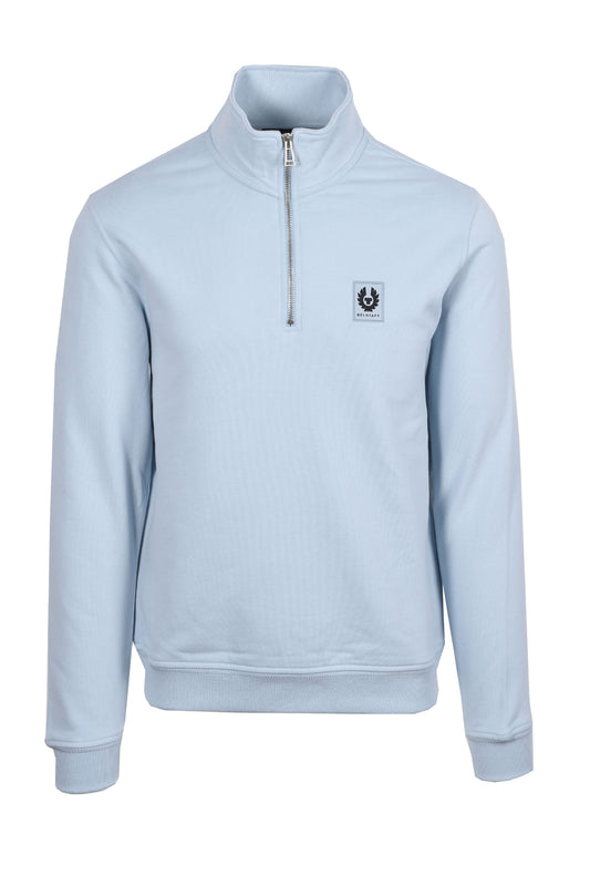 BELSTAFF HALF ZIP SWEATSHIRT SKY BLUE