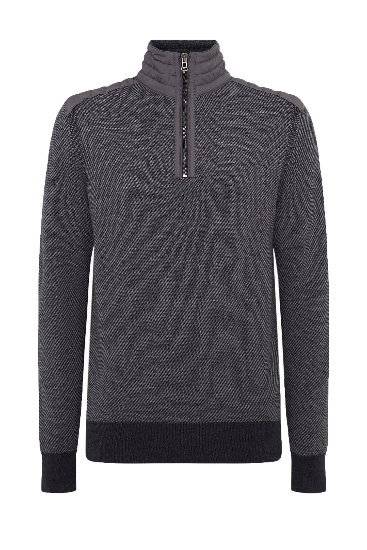 BELSTAFF KILMINGTON HALF ZIP KNITWEAR CHARCOAL