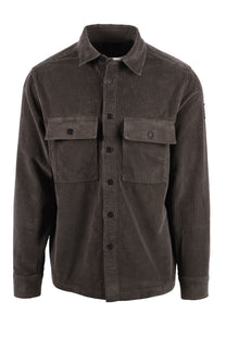 BELSTAFF RAVINE CORDUROY SHIRT ARMY GREEN Belstaff Michael Stewart Menswear