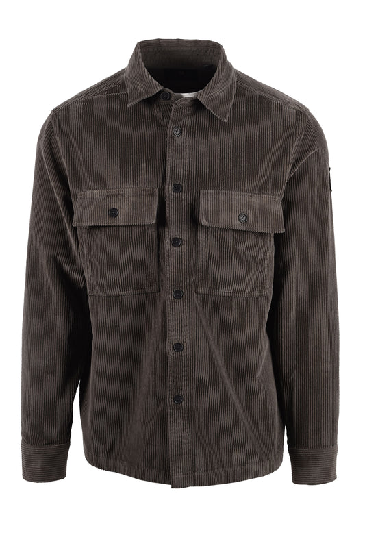 BELSTAFF RAVINE CORDUROY SHIRT ARMY GREEN Belstaff Michael Stewart Menswear