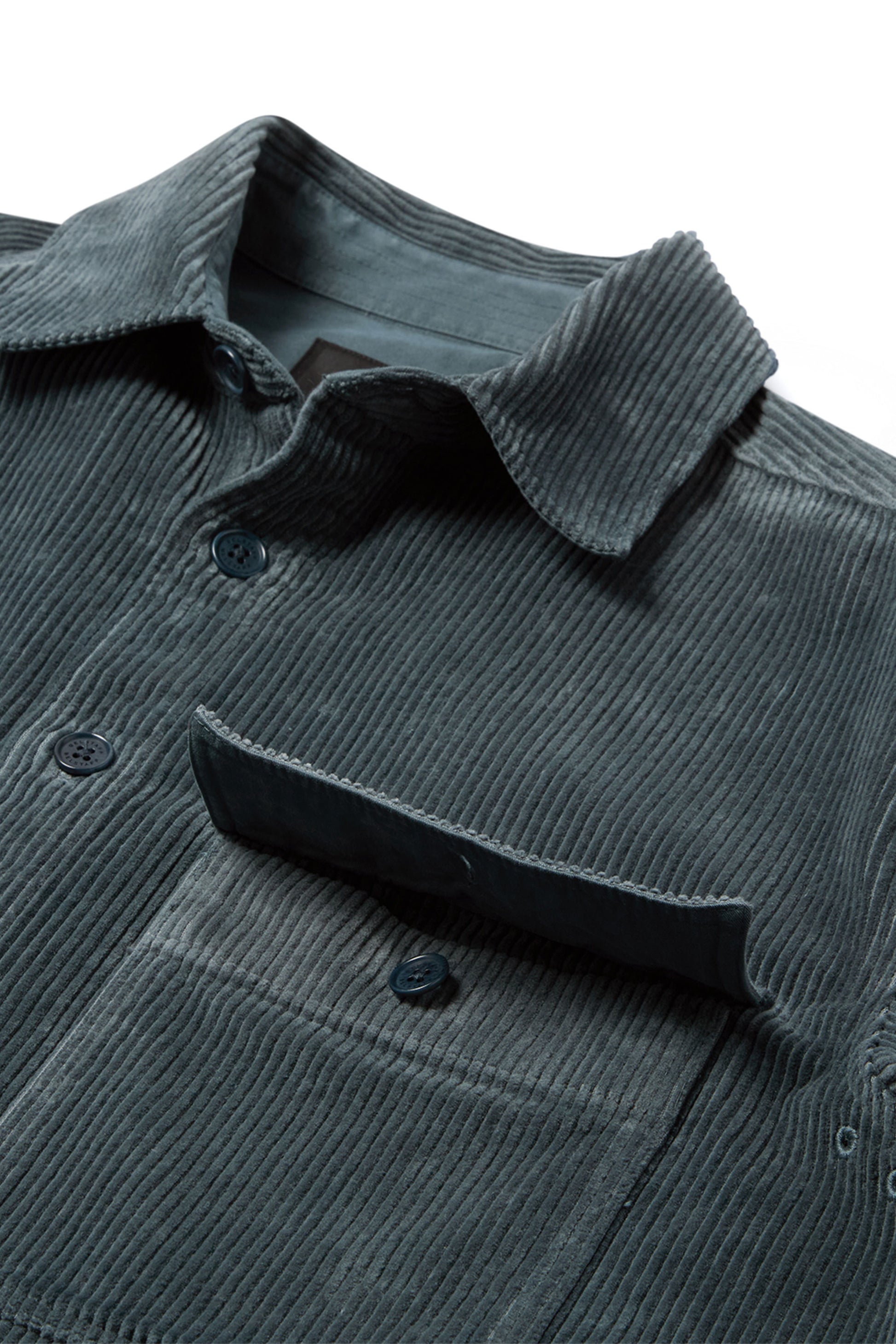 BELSTAFF RAVINE COTTON CORDUROY SHIRT PETROL BLUE Belstaff Michael Stewart Menswear  Shirts
