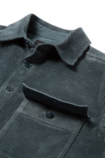 BELSTAFF RAVINE COTTON CORDUROY SHIRT PETROL BLUE Belstaff Michael Stewart Menswear  Shirts