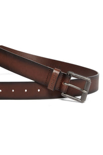 BELSTAFF ROLLER BUCKLE BELT AGED BROWN Belstaff Michael Stewart Menswear  Belts