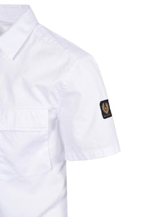 BELSTAFF SHORT SLEEVE SCALE SHIRT WHITE Belstaff