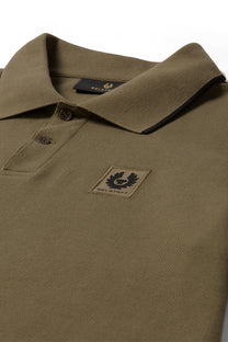 BELSTAFF TIPPED POLO KHAKI GREEN Belstaff Michael Stewart Menswear  Polo Shirts