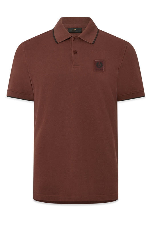 BELSTAFF TIPPED POLO OXBLOOD Belstaff Michael Stewart Menswear  Polo Shirts