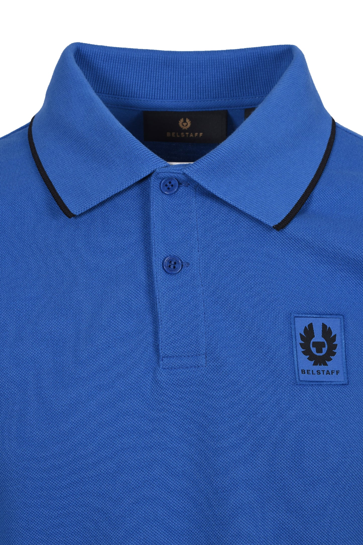 BELSTAFF TIPPED POLO SHIRT MARINE BLUE