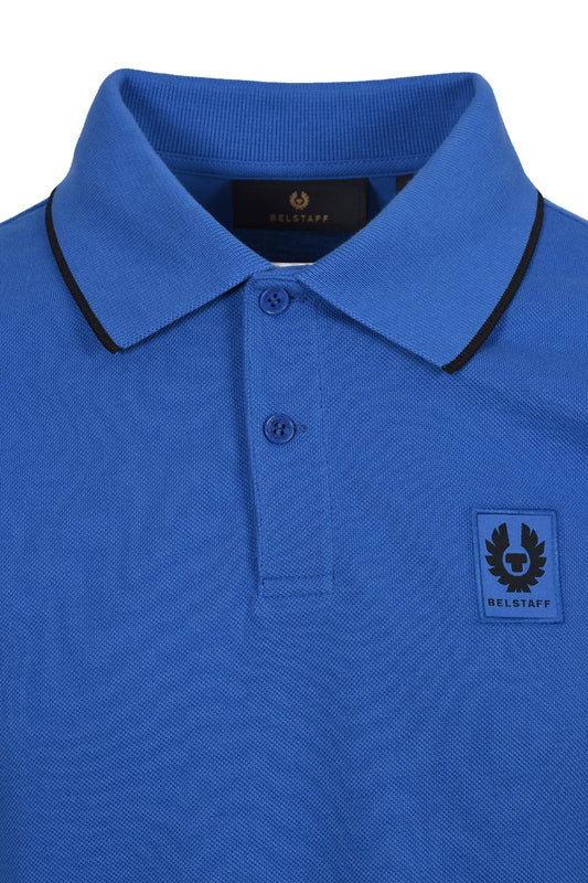 BELSTAFF TIPPED POLO SHIRT MARINE BLUE