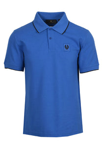 BELSTAFF TIPPED POLO SHIRT MARINE BLUE Belstaff