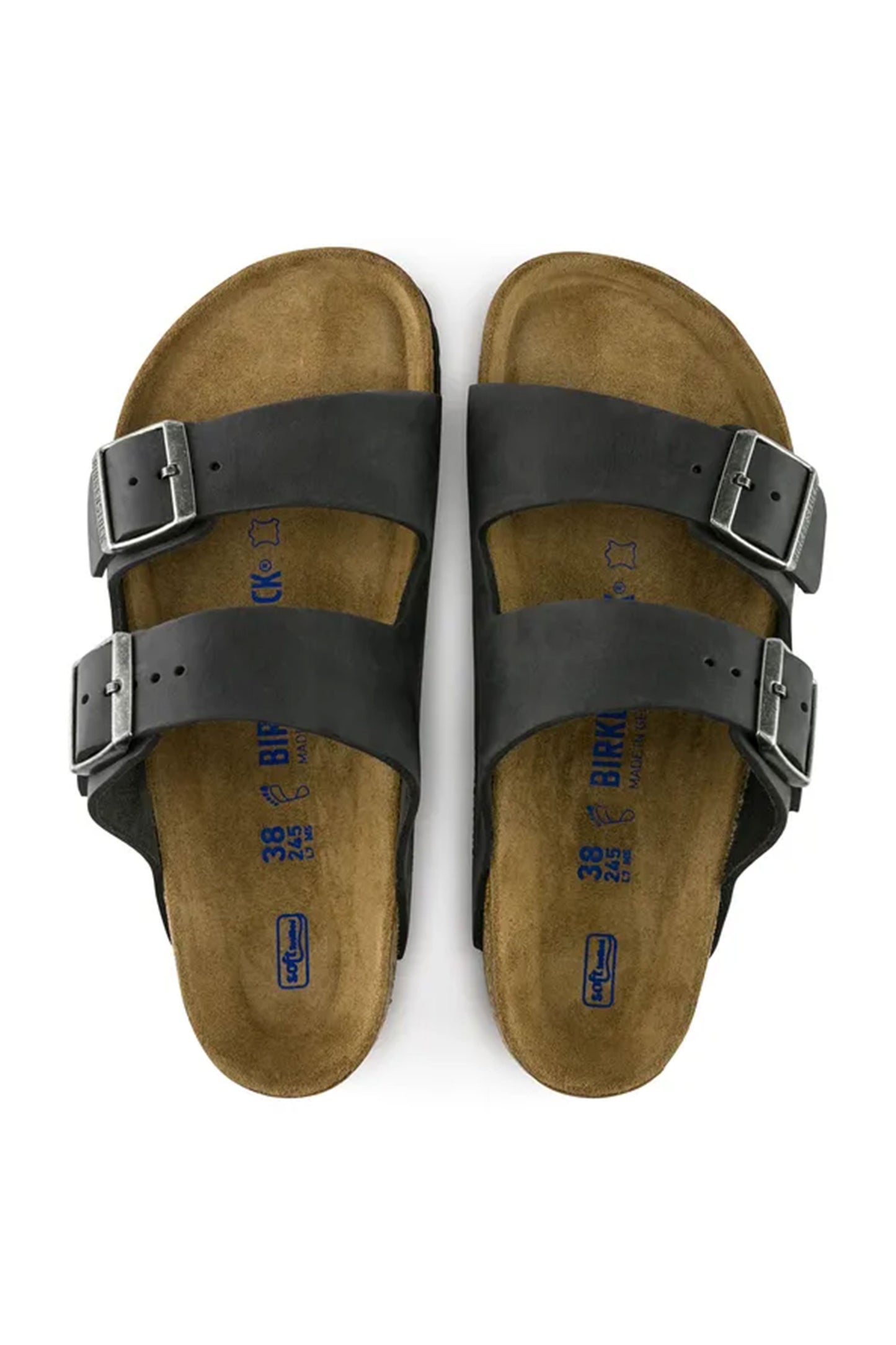 BIRKENSTOCK ARIZONA OILED LEATHER SANDAL BLACK Birkenstock Michael Stewart Menswear  Casual Shoes