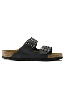BIRKENSTOCK ARIZONA OILED LEATHER SANDAL BLACK Birkenstock Michael Stewart Menswear  Casual Shoes