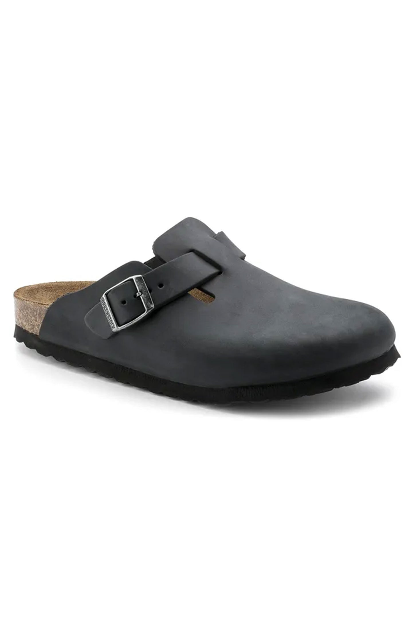 BIRKENSTOCK BOSTON OILED LEATHER CLOG BLACK