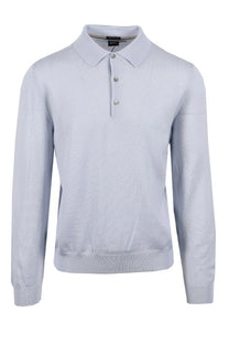 BOSS BLACK BONO-L LONG SLEEVED SHIRT POLO OPEN BLUE Boss Black