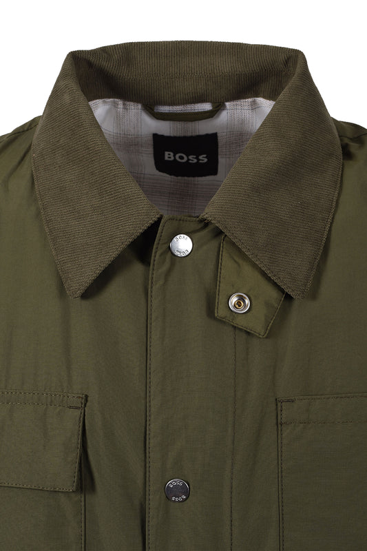 BOSS BLACK C-CORPO CASUAL JACKET OPEN GREEN Boss Black Michael Stewart Menswear  Jackets