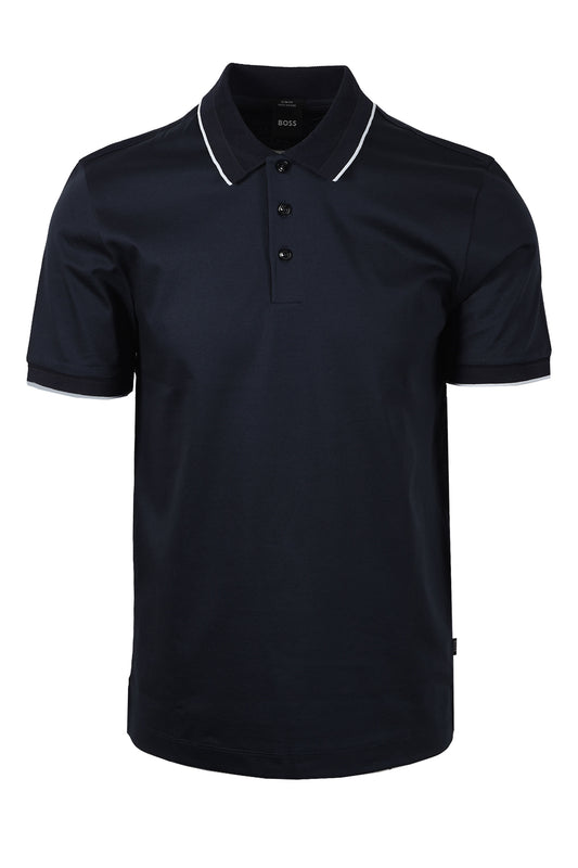 BOSS BLACK H-PHILLIPSON 195 POLO DARK BLUE Boss Black Michael Stewart Menswear  Polo Shirts